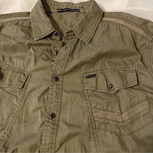 VTG Marithe Francois Girbaud Button Up Shirt Cotton Green Men’s XXL